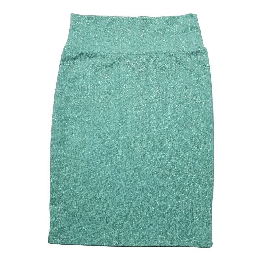 LulaRoe Cassie Skirt Teal With Silver Sparkle